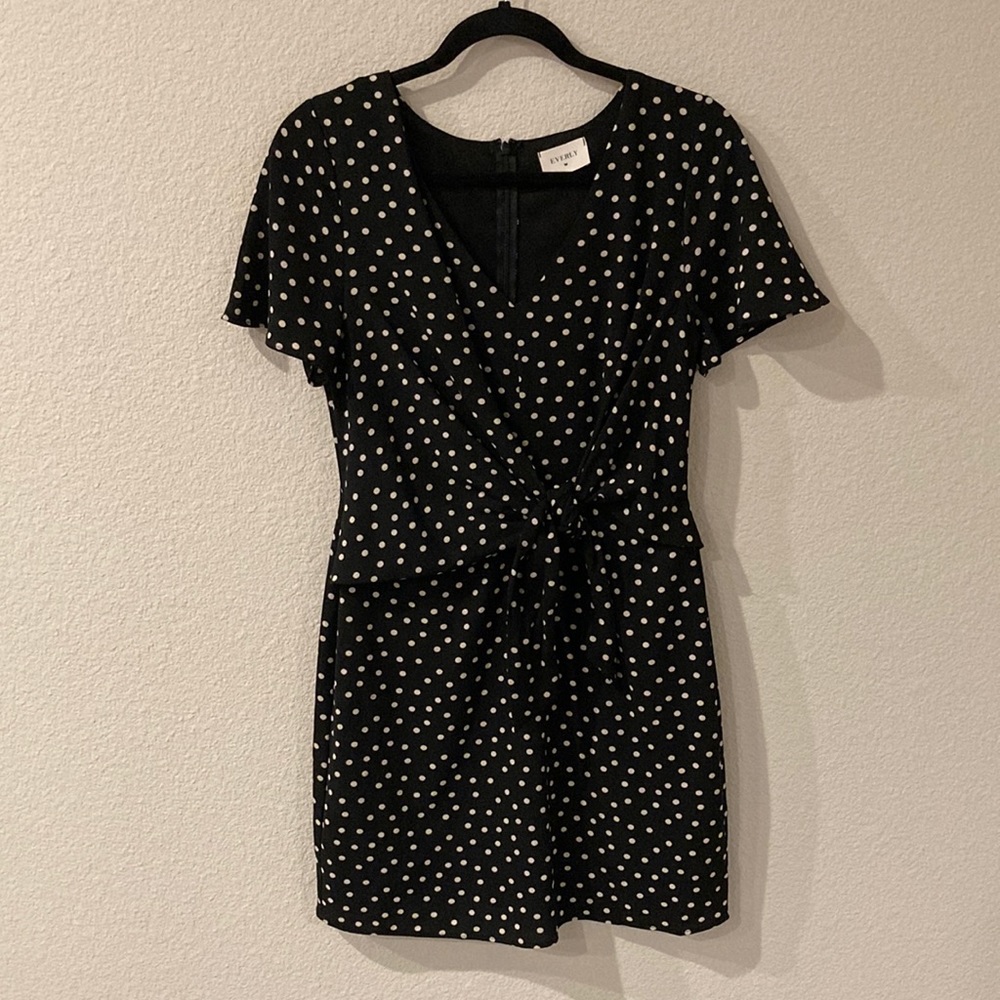 Everly Black Polka Dot Dress